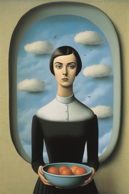 00322-402592354-_lora_Rene Magritte Style_1_Rene Magritte Style - Rene Magritte emily dickinson in a bowlder.png